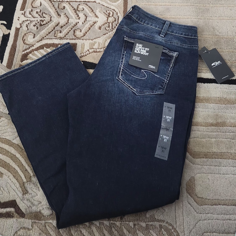 Silver Jeans Suki Slim Boot Jeans Indigo 18w/31
